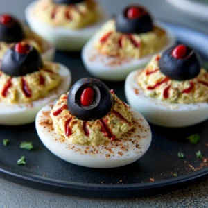 Spooky Eyeball Deviled Eggs