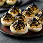 Spooky Spiderweb Deviled Eggs