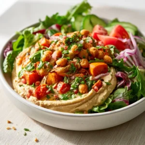 Veggie Hummus Bowl For Meatless Meal Prep