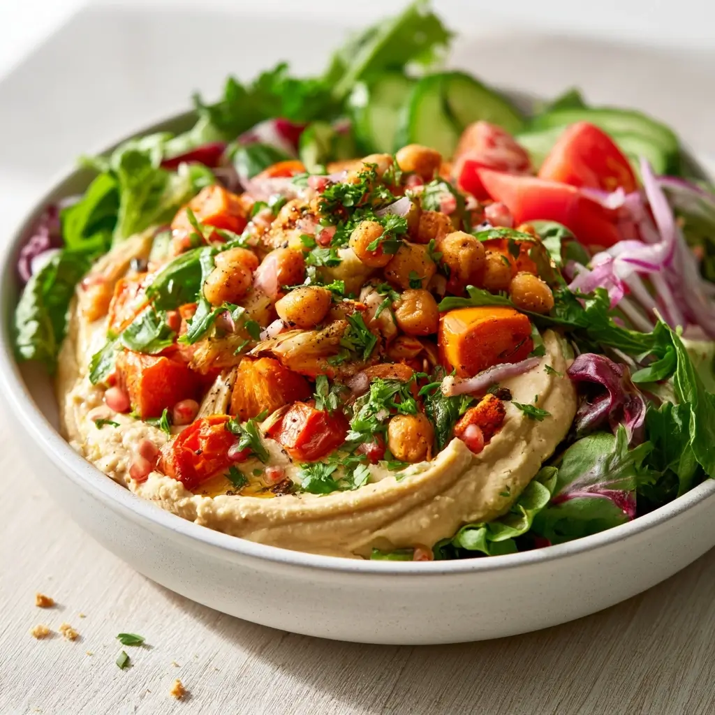 Veggie Hummus Bowl For Meatless Meal Prep