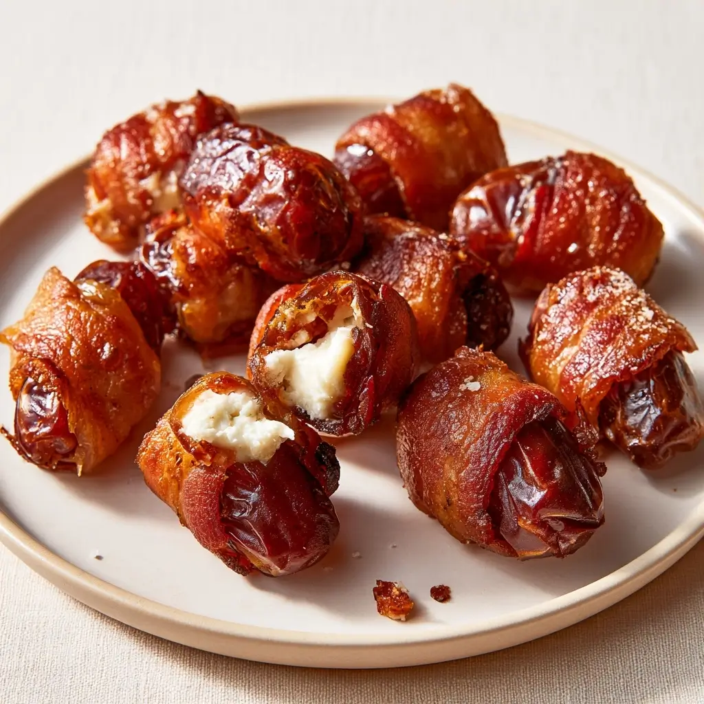 Bacon Wrapped Dates With Goat Cheese | Sweet Savory Appetizer For Any Gathering