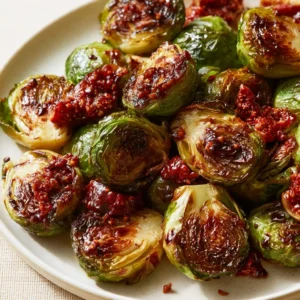 Balsamic Fig Glazed Brussels Sprouts