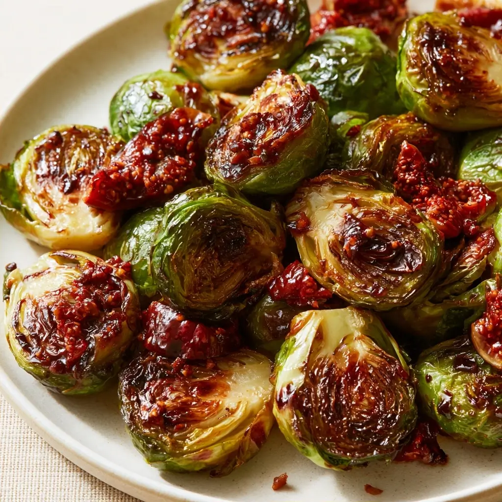 Balsamic Fig Glazed Brussels Sprouts