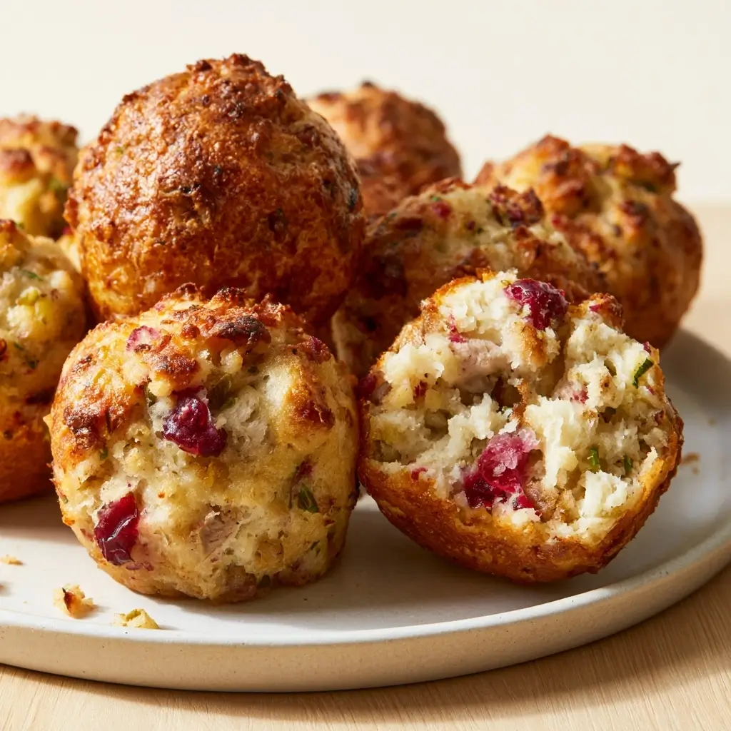Cranberry Turkey Stuffing Balls