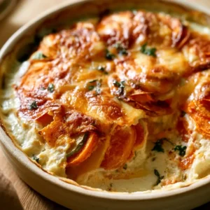 Cheesy Root Vegetable Gratin