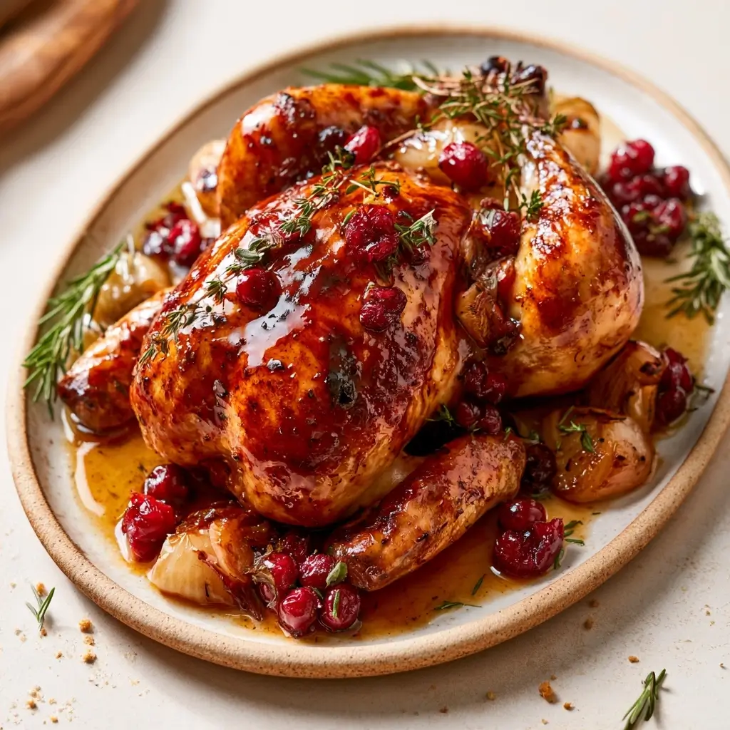 Cranberry Maple Roast Chicken