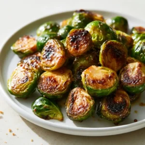 Crispy Brussels Sprouts With Maple Mustard Glaze