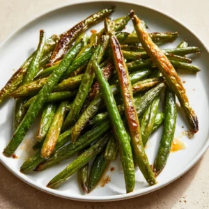 Crispy Oven Roasted Green Beans Recipe | Thanksgiving Side Dish