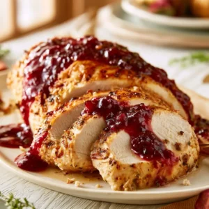 Crock Pot Turkey Breast With Cranberry Gravy For Thanksgiving Main Dish