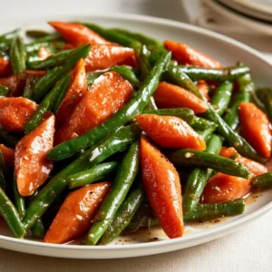 Honey Glazed Carrots And Green Beans | Easy Thanksgiving Side Dish