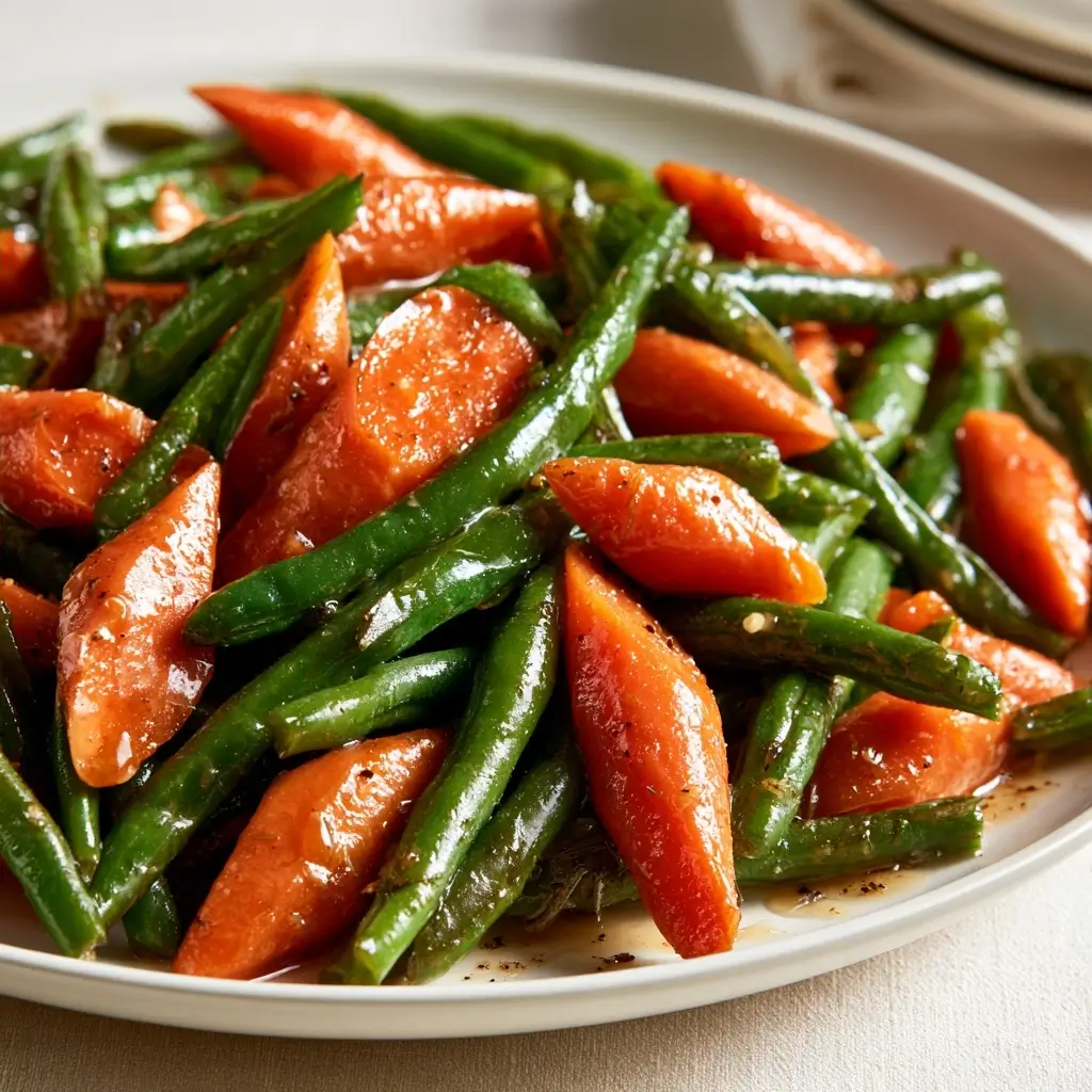 Honey Glazed Carrots And Green Beans | Easy Thanksgiving Side Dish