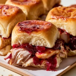 Leftover Turkey Cranberry Sliders | Simple Thanksgiving Dinner Ideas