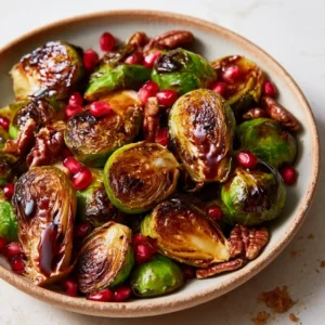 Maple Balsamic Roasted Brussels Sprouts | Thanksgiving Side Dishes