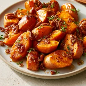 Maple Pecan Roasted Sweet Potatoes