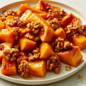 Roasted Butternut Squash With Candied Walnuts