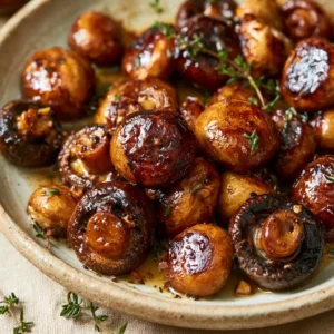 Roasted Mushrooms In A Browned Butter Sauce | Thanksgiving Side Dish To Try