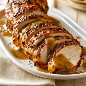 Spiced Rubbed Turkey Tenderloin With Gravy Recipe | Thanksgiving Turkey Tenderloin