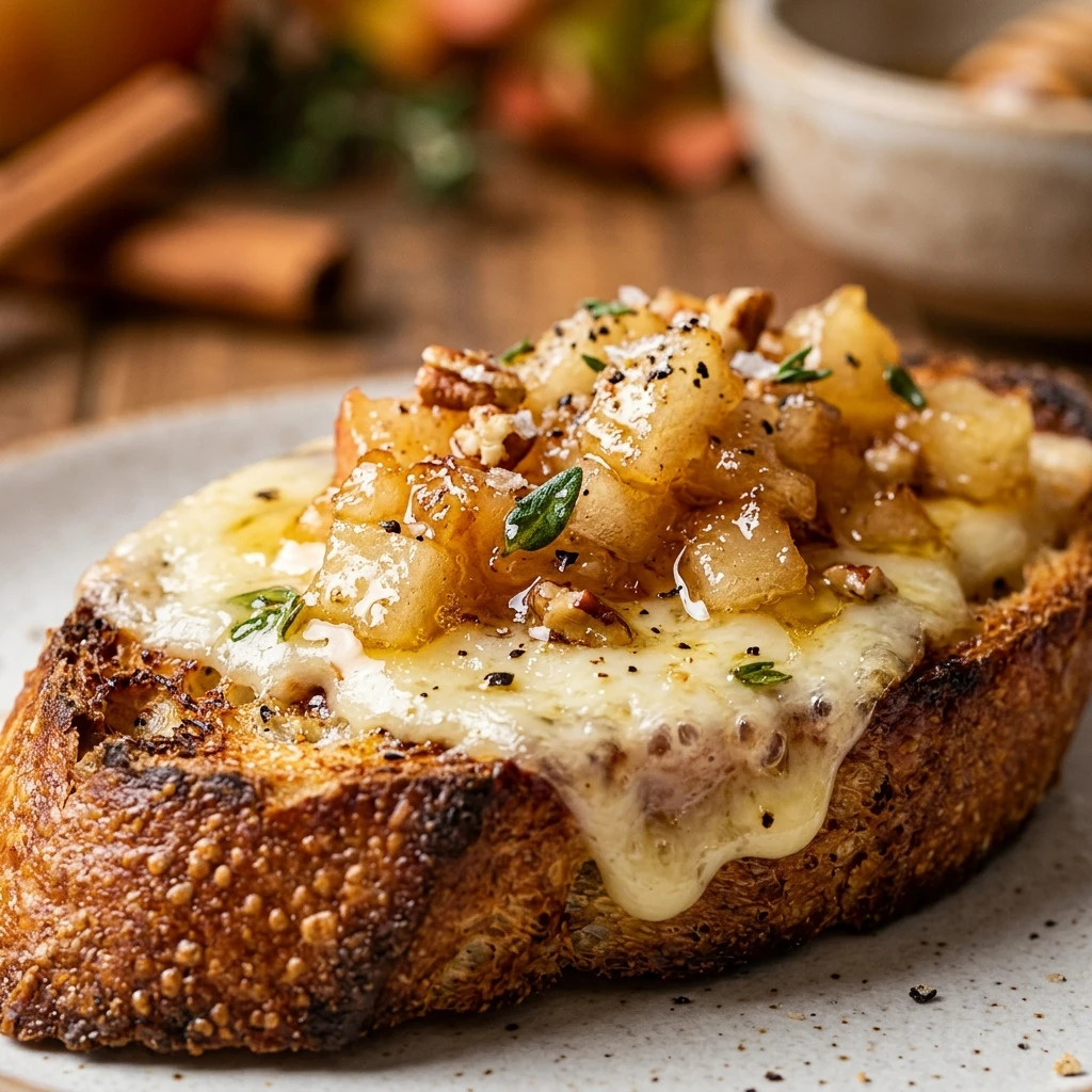 Apple Cheddar Crostini Thanksgiving appetizer