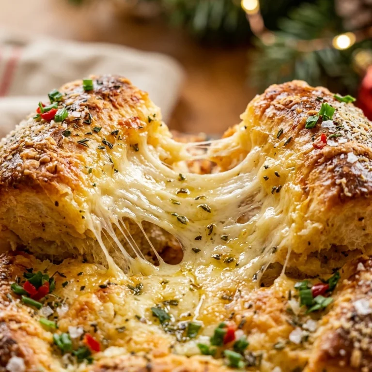 Cheesy Pull Apart Christmas Bread