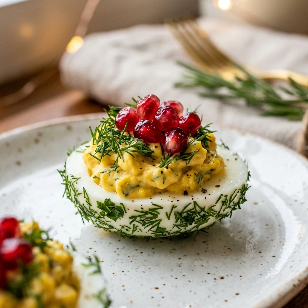 Christmas Wreath Deviled Eggs