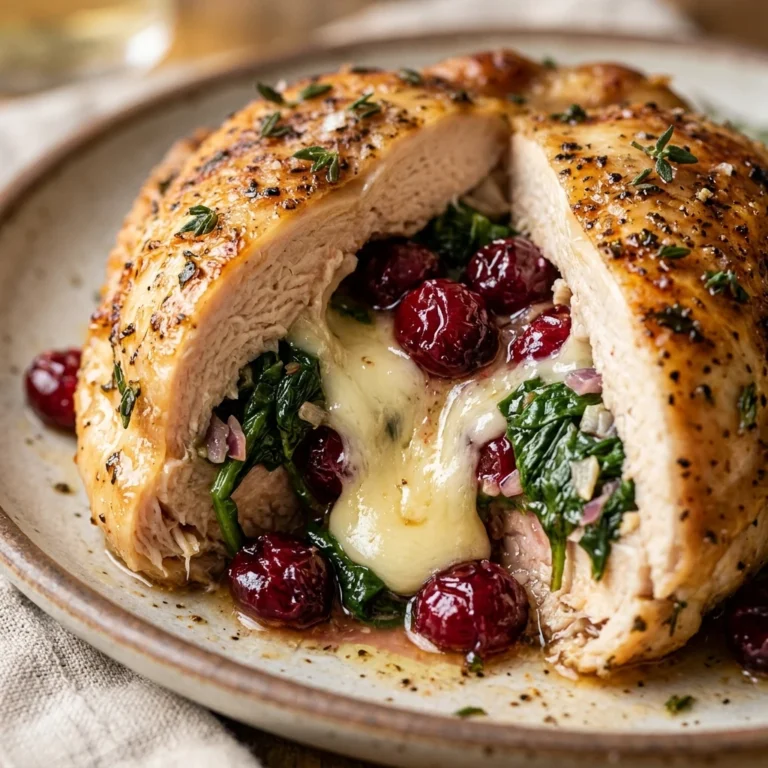 Cranberry & Spinach Stuffed Chicken with Brie