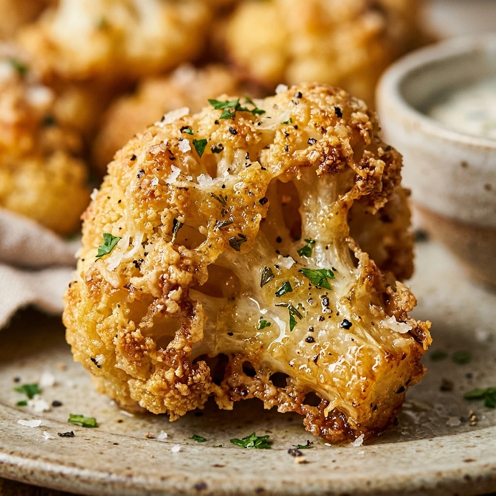 Crispy Parmesan Cauliflower Bites