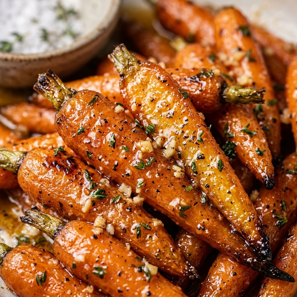 Easy Honey Garlic Butter Roasted Carrots