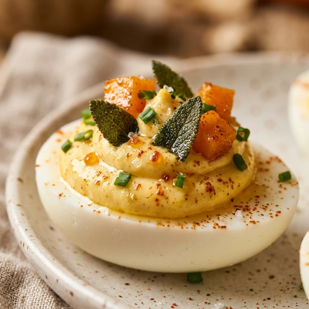 Fall-Themed Deviled Eggs