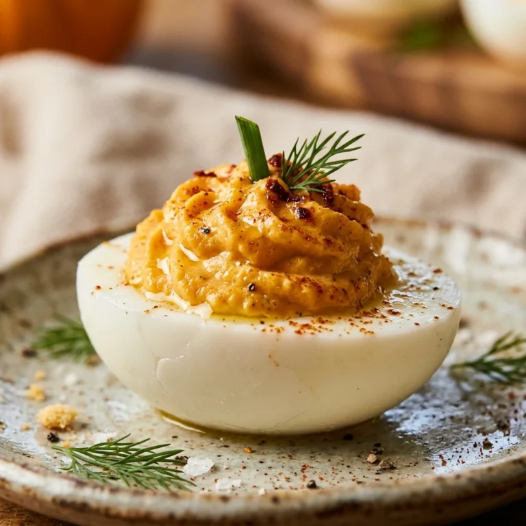 Pumpkin Deviled Eggs Appetizer
