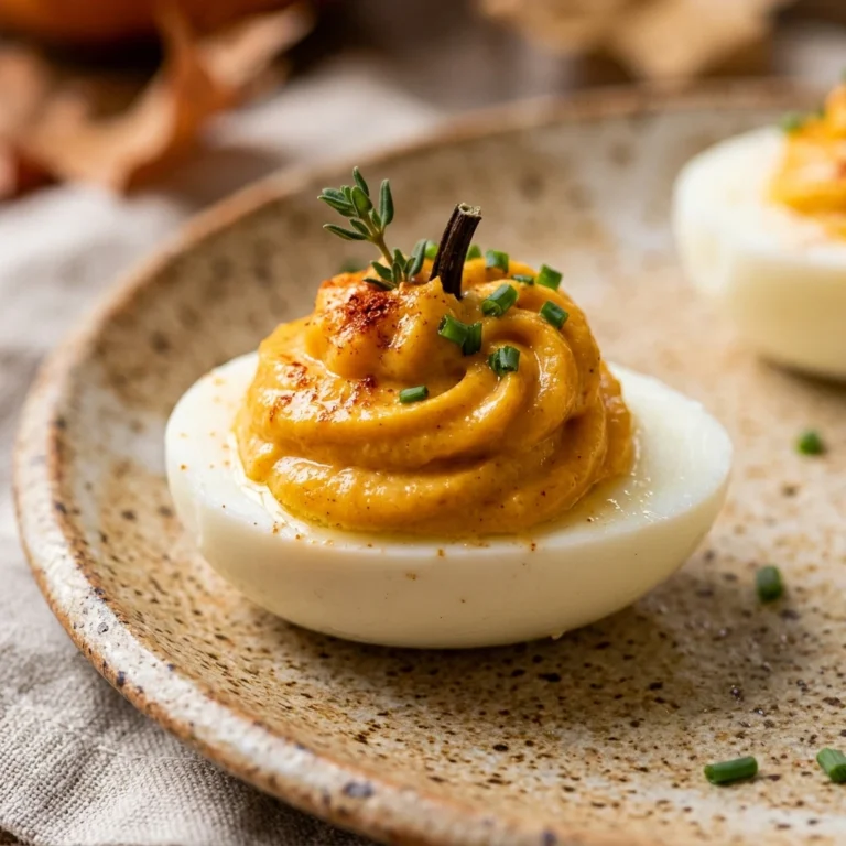 Pumpkin Deviled Eggs For Thanksgiving