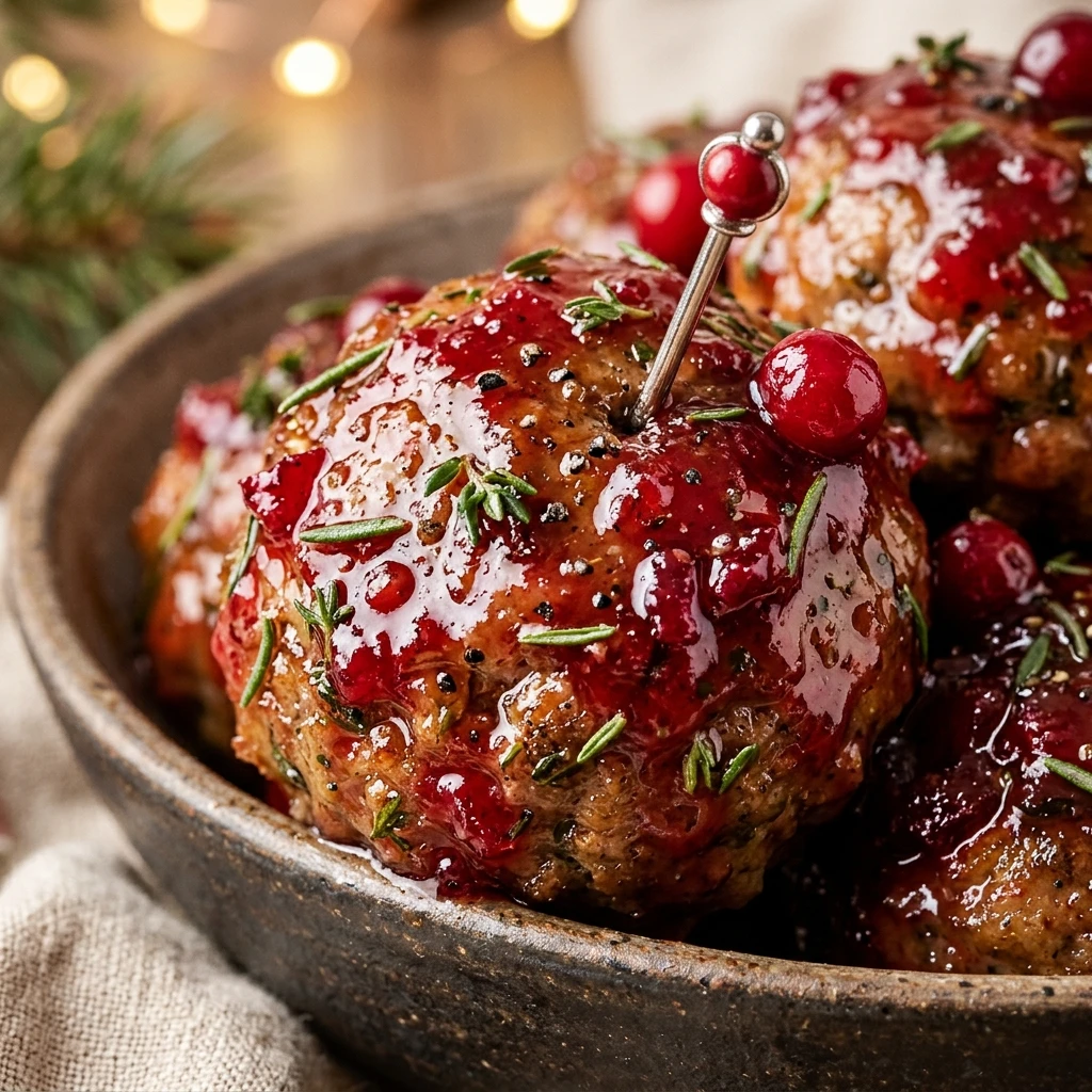 Quick Christmas Cranberry Meatballs