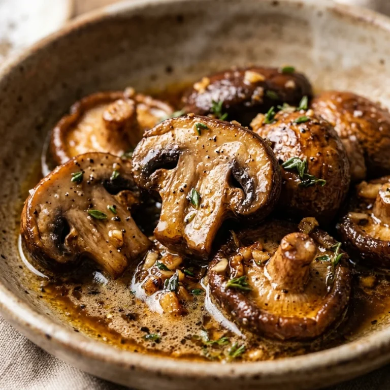 Roasted Mushrooms in a Browned Butter, Garlic and Thyme Sauce